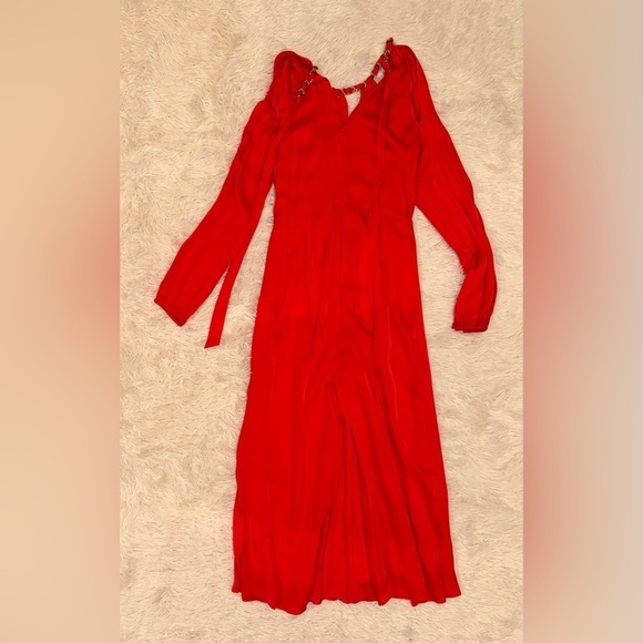 NWOT Veronica Beard Fayla Chain-Detail Dress in Watermelon sz 8 - Picture 8 of 11